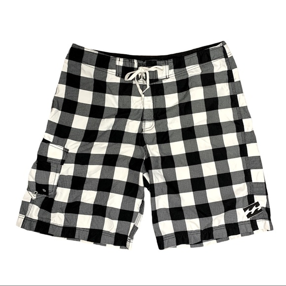 Billabong Black White Check Board-shorts